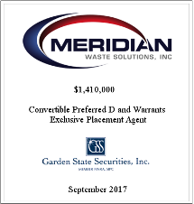 GSS Capital Group selected transaction — Meridian · Sept2017
