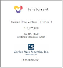 GSS Capital Group selected transaction — Tenstorrent · Sept2024