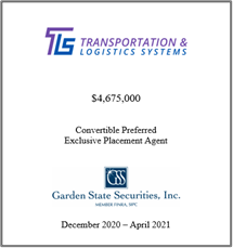 GSS Capital Group selected transaction — Tls · Dec2020 · Apr2021
